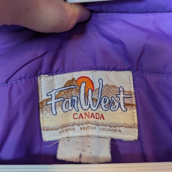 Vintage FarWest Zip Button Purple Winter Ski Jacket Coat Gore Tex - Picture 3 of 13